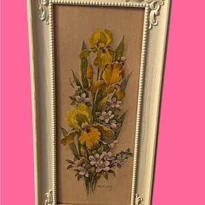 Floral Art Print in Ornate Frame